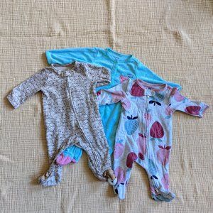 4 for $20 💖 | 3M | Baby girl footie PJ bundle